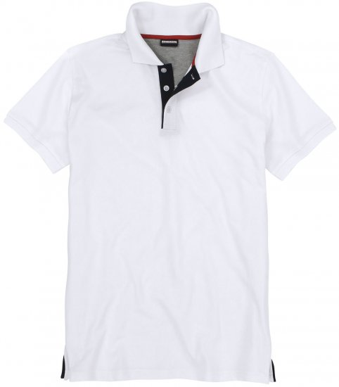 Adamo Pablo Comfort fit Polo Shirt White - Polosärgid - Meeste suured polosärgid 2XL – 8XL