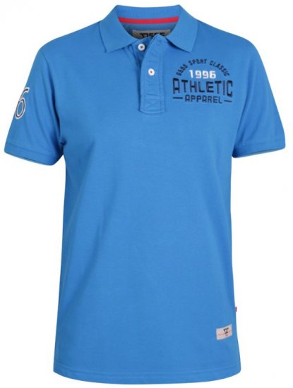 D555 Parker Polo Blue - Polosärgid - Meeste suured polosärgid 2XL – 8XL