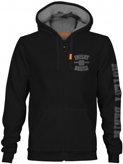 Motley Denim Parma Hoodie Black - Sviitrid ja dressipluusid - Meeste suured kapuutsiga jakid suurustes 2XL – 14XL