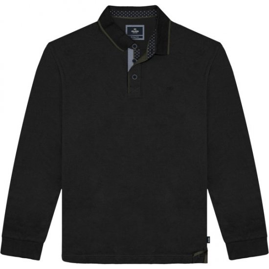 Double Outfitters PS-3098 Polo Shirt Print Black - Polosärgid - Meeste suured polosärgid 2XL – 8XL