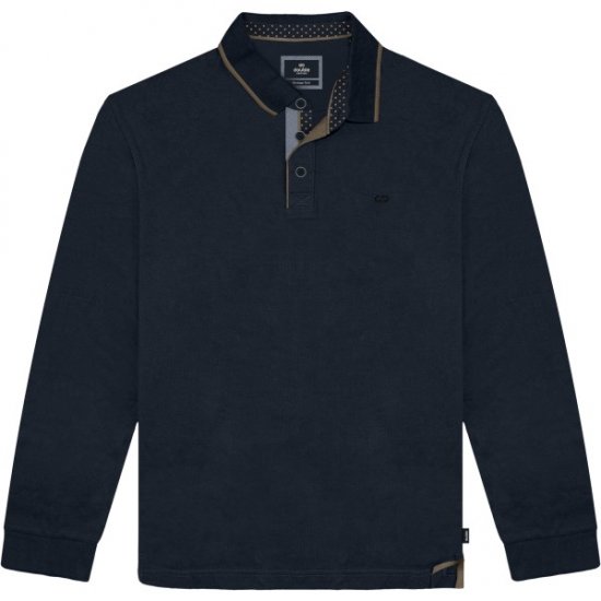 Double Outfitters PS-3098 Polo Shirt Print Navy - Polosärgid - Meeste suured polosärgid 2XL – 8XL