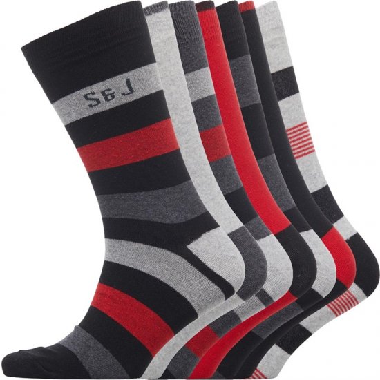 Smith & Jones Red line 7-pack Socks - Aluspesu ja ujumisriided - Aluspesu 2XL-8XL