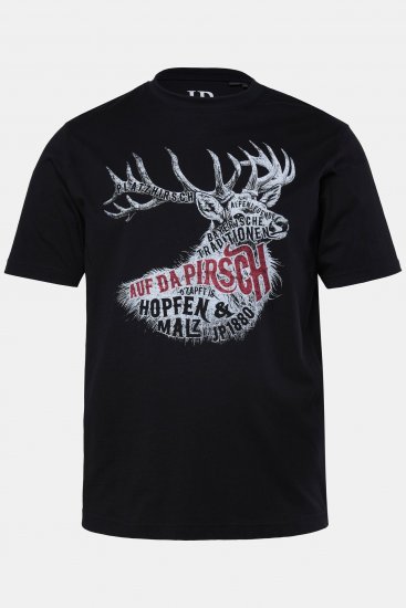 JP1880 T-Shirt Elk Print Black - T-särgid - Suured T-särgid 2XL – 14XL