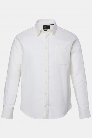 JP1880 Checked Flannel Shirt Long Sleeve Creamy White - Särgid - Meeste suured särgid 2XL – 8XL