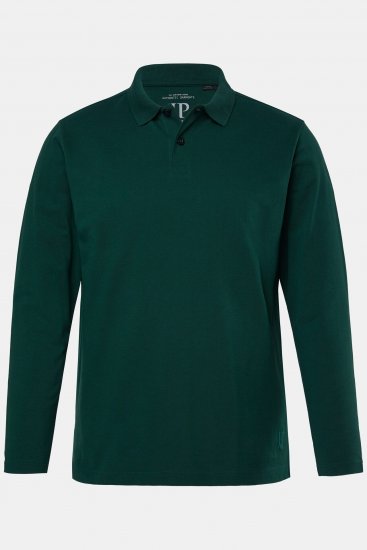 JP1880 Polo Shirt Long Sleeve Pique Dark Green - Polosärgid - Meeste suured polosärgid 2XL – 8XL