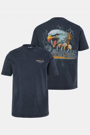 JP1880 T-Shirt Short Sleeve Back Print Vintage Black - T-särgid - Suured T-särgid 2XL – 14XL