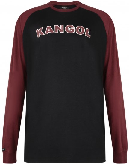 Kangol Rufio Long Sleeve T-shirt Black - T-särgid - Suured T-särgid 2XL – 14XL