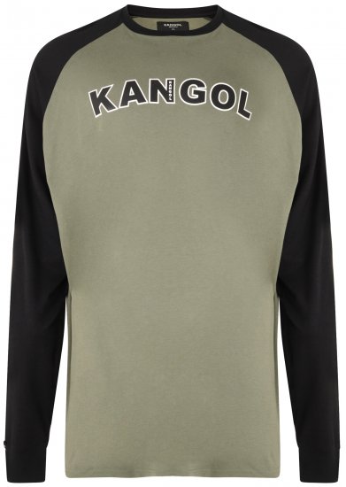 Kangol Rufio Long Sleeve T-shirt Khaki - T-särgid - Suured T-särgid 2XL – 14XL