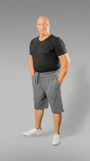 20 Nodi Scirocco Short Leg Sports Pants in Combed Cotton Jersey Grey - Dressipüksid ja -šortsid - Spordipüksid ja Lühikesed Spordipüksid
