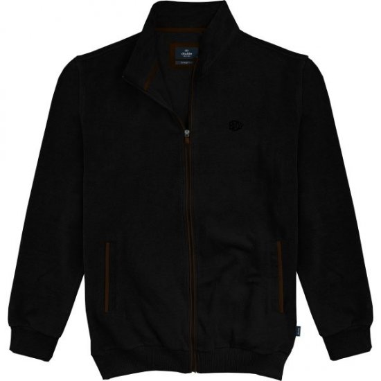 Double Outfitters SEL-1168 Tõmblukuga dressipluus Must - Sviitrid ja dressipluusid - Meeste suured kapuutsiga jakid suurustes 2XL – 14XL