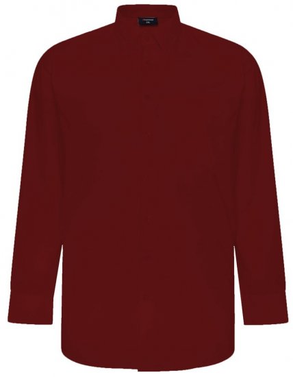 Espionage SH150 pikkade varrukatega särk veinipunane - Särgid - Meeste suured särgid 2XL – 8XL