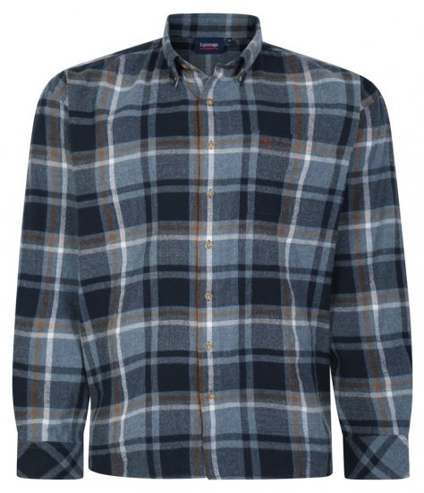 Espionage SH394 Harjatud ruuduline särk airforce/tumesinine - Särgid - Meeste suured särgid 2XL – 8XL