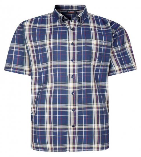 Espionage SH447 Ruuduline särk tumesinine - Särgid - Meeste suured särgid 2XL – 8XL