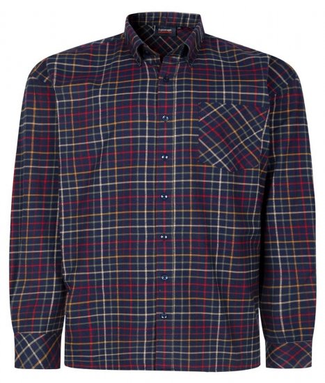 Espionage SH448 Harjatud ruuduline särk tumesinine/multi - Särgid - Meeste suured särgid 2XL – 8XL