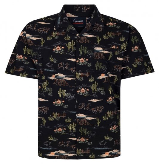 Espionage SH463 Prairie Mustriga särk multi - Särgid - Meeste suured särgid 2XL – 8XL