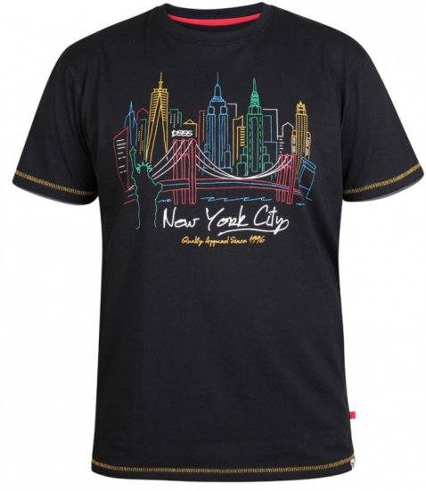 D555 Shelby T-shirt Black - T-särgid - Suured T-särgid 2XL – 14XL