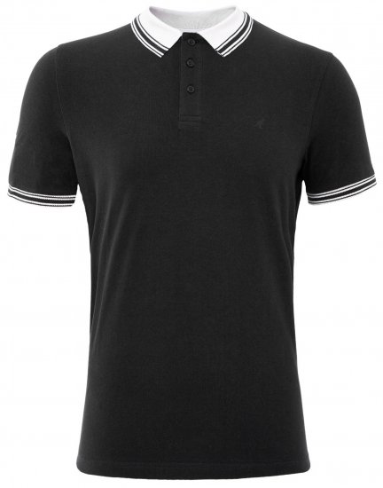 Kangol Shipley Polo Black - Polosärgid - Meeste suured polosärgid 2XL – 8XL