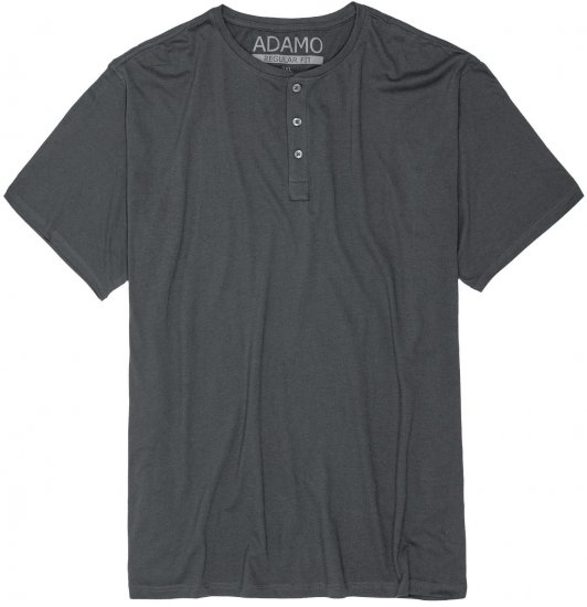 Adamo Silas Regular fit Serafino T-shirt Charcoal - T-särgid - Suured T-särgid 2XL – 14XL