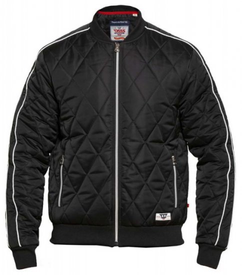 D555 Skipton Quilted Bomber Jacket Black - Jakid ja joped - Joped, suured suurused: 2XL – 12XL