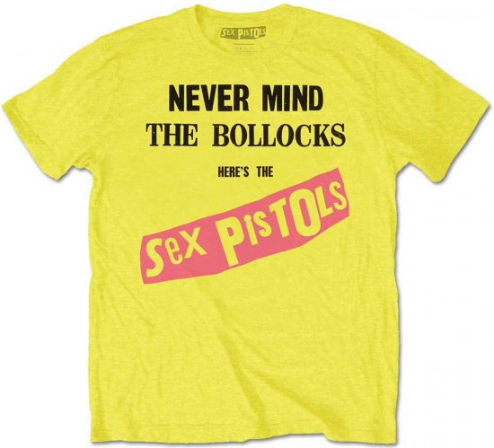 Sex Pistols Never Mind The Bollocks T-shirt Yellow - T-särgid - Suured T-särgid 2XL – 14XL