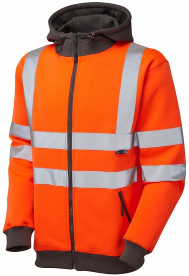 Leo Saunton Hooded Sweatshirt Hi-Vis Orange - Tööriided - Suured tööriided