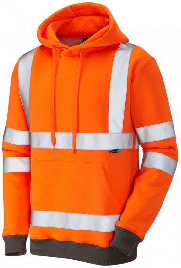 Leo Goodleigh Hooded Sweatshirt Hi-Vis Orange - Tööriided - Suured tööriided