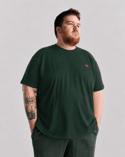 Motley Denim Stockholm T-shirt Racing Green - T-särgid - Suured T-särgid 2XL – 14XL
