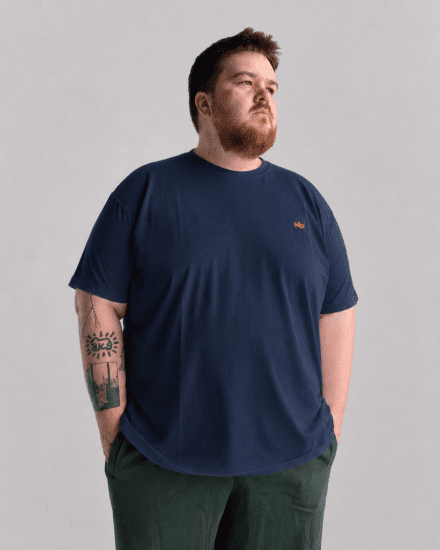 Motley Denim Stockholm T-shirt Dark Indigo - T-särgid - Suured T-särgid 2XL – 14XL
