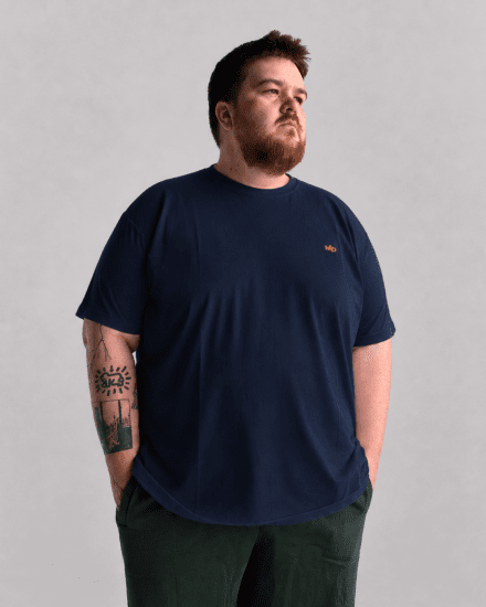 Motley Denim Stockholm T-shirt Navy - T-särgid - Suured T-särgid 2XL – 14XL