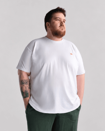 Motley Denim Stockholm T-shirt White - T-särgid - Suured T-särgid 2XL – 14XL
