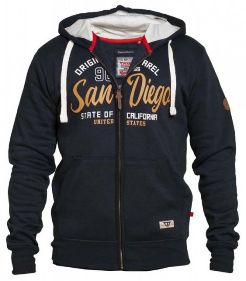 D555 Stockton Hoodie Navy - Sviitrid ja dressipluusid - Meeste suured kapuutsiga jakid suurustes 2XL – 14XL