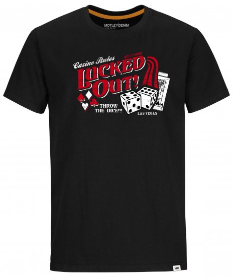 Motley Denim Stoke T-Shirt Black - T-särgid - Suured T-särgid 2XL – 14XL