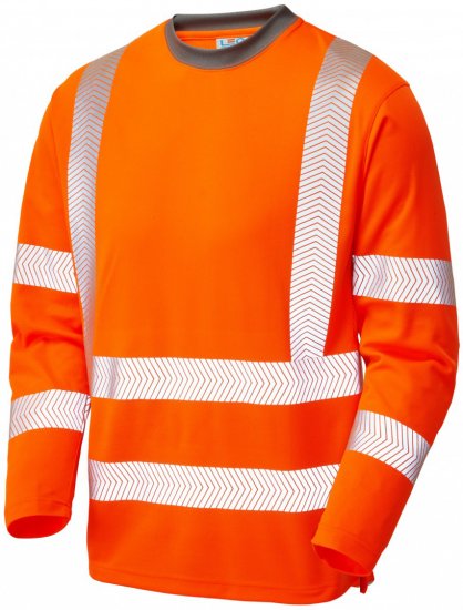 Leo Capstone Coolviz Plus Long Sleeve T-shirt Hi-Vis Orange - Tööriided - Suured tööriided