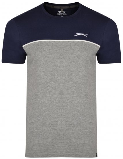 Slazenger Tarique T-shirt Navy/Grey - T-särgid - Suured T-särgid 2XL – 14XL