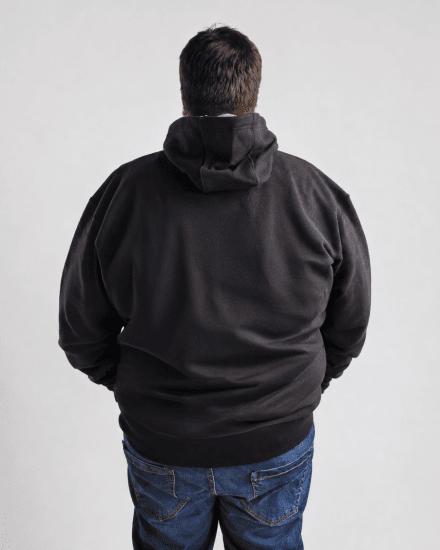 Motley Denim Riga Hoodie Black - Sviitrid ja dressipluusid - Meeste suured kapuutsiga jakid suurustes 2XL – 14XL