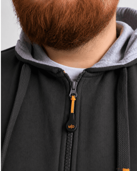 Motley Denim Copenhagen Hoodie Charcoal - Sviitrid ja dressipluusid - Meeste suured kapuutsiga jakid suurustes 2XL – 14XL