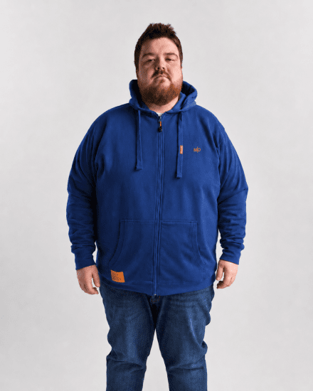 Motley Denim Copenhagen Hoodie Royal Blue - Sviitrid ja dressipluusid - Meeste suured kapuutsiga jakid suurustes 2XL – 14XL