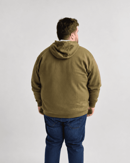 Motley Denim Copenhagen Hoodie Dark Khaki - Sviitrid ja dressipluusid - Meeste suured kapuutsiga jakid suurustes 2XL – 14XL