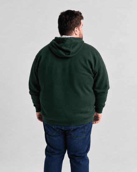 Motley Denim Copenhagen Hoodie Racing Green - Sviitrid ja dressipluusid - Meeste suured kapuutsiga jakid suurustes 2XL – 14XL