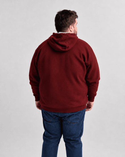 Motley Denim Copenhagen Hoodie Red - Sviitrid ja dressipluusid - Meeste suured kapuutsiga jakid suurustes 2XL – 14XL