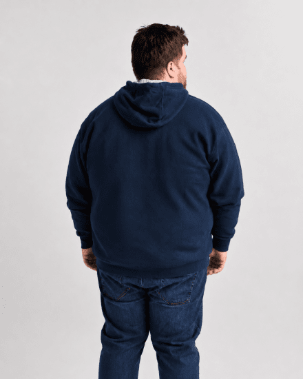 Motley Denim Copenhagen Hoodie Dark Indigo - Sviitrid ja dressipluusid - Meeste suured kapuutsiga jakid suurustes 2XL – 14XL
