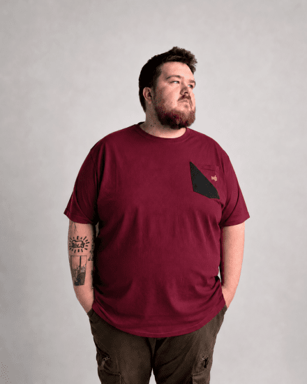 Motley Denim Milan T-särk Punane - T-särgid - Suured T-särgid 2XL – 14XL