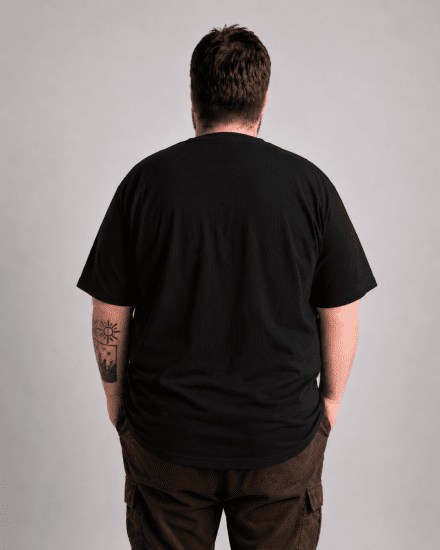 Motley Denim Milan T-särk Must - T-särgid - Suured T-särgid 2XL – 14XL