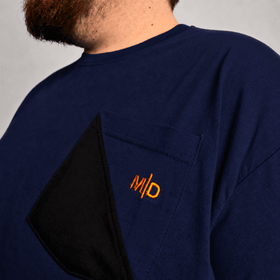 Motley Denim Milan T-särk Tumesinine - T-särgid - Suured T-särgid 2XL – 14XL