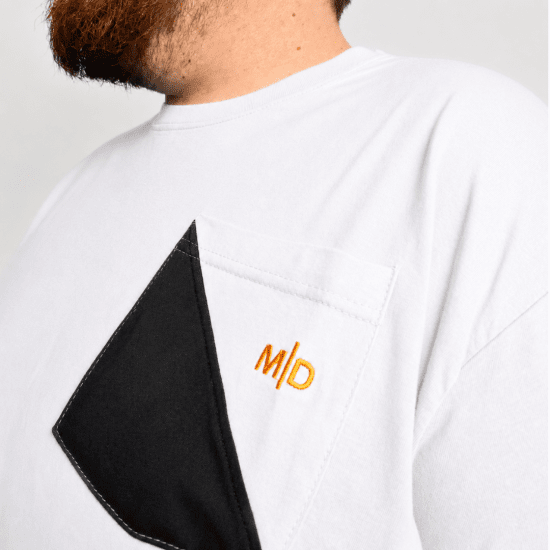 Motley Denim Milan T-särk Valge - T-särgid - Suured T-särgid 2XL – 14XL