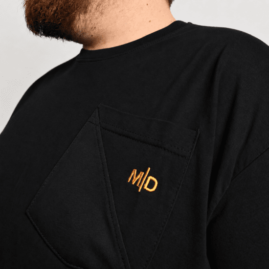 Motley Denim Milan T-särk Must - T-särgid - Suured T-särgid 2XL – 14XL