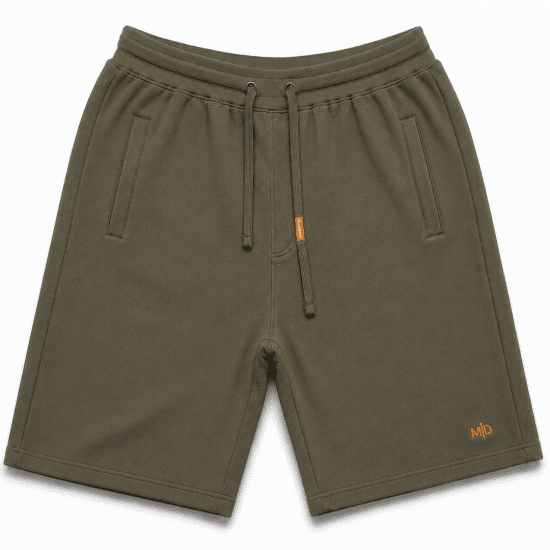 Motley Denim Paris Sweatshorts Dark Khaki - Dressipüksid ja -šortsid - Spordipüksid ja Lühikesed Spordipüksid