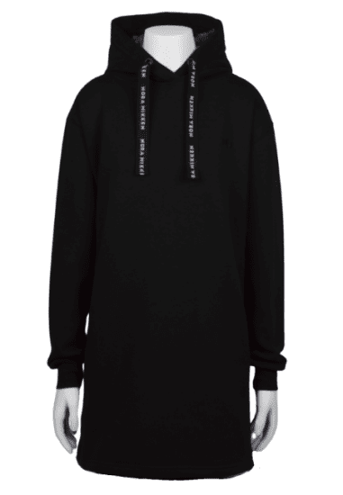 Nora Mikken KRISTINA Long Hoodie Black - Sviitrid ja dressipluusid - 