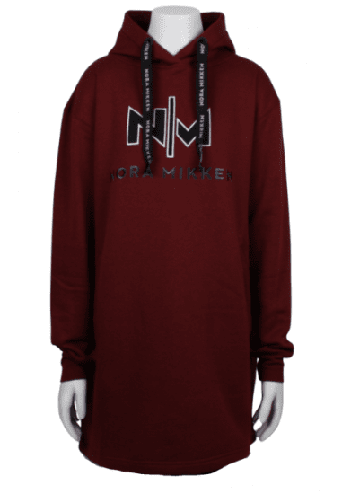 Nora Mikken KADRI WHITE Long Hoodie Burgundy - Sviitrid ja dressipluusid - 