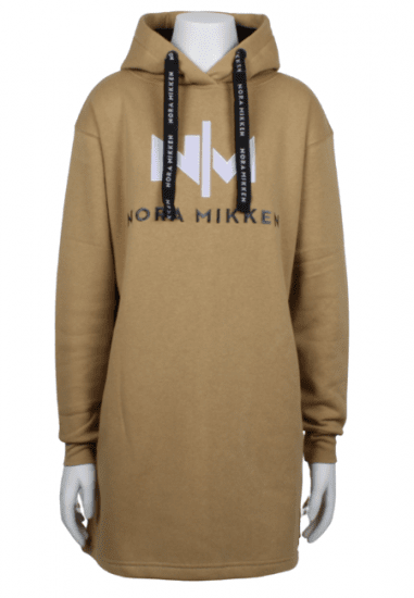 Nora Mikken KADRI WHITE Long Hoodie Camel - Sviitrid ja dressipluusid - 